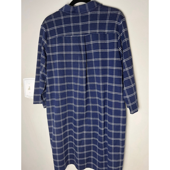 Women's Lands' End Plaid Dress Size XL Blue - Picture 6 of 8